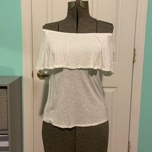 White off-the-shoulder top